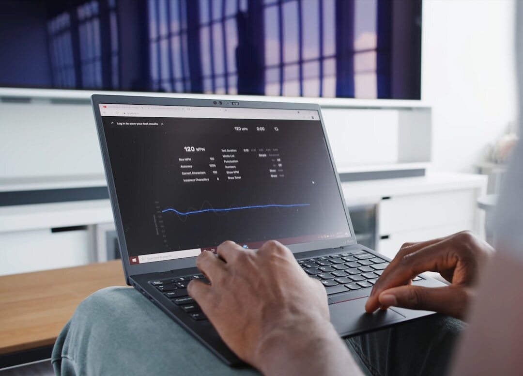 person reviewing analytics