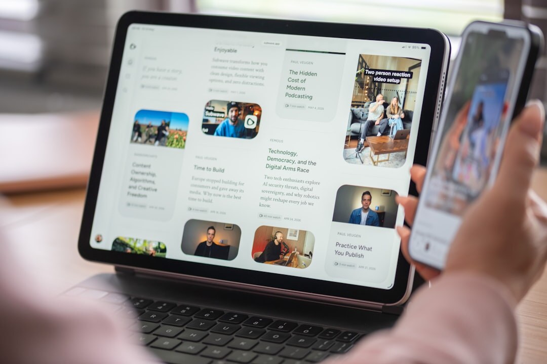 modern blog website interface